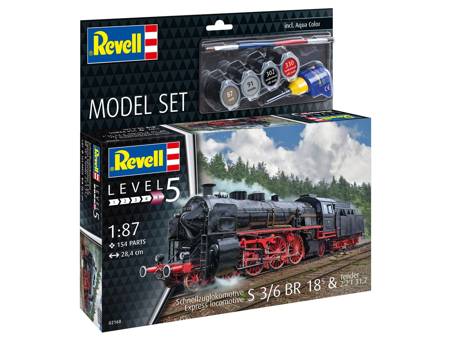 Modelová souprava rychlíkové lokomotivy S3-6 BR18 s tendrem