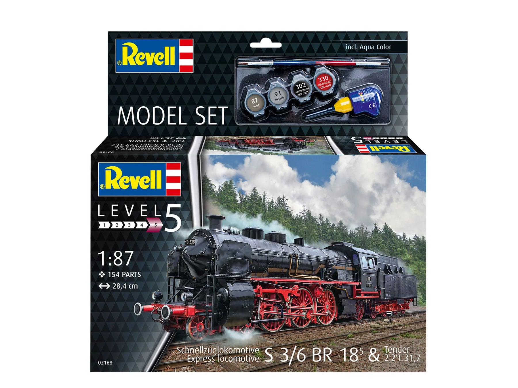 Modelová souprava rychlíkové lokomotivy S3-6 BR18 s tendrem