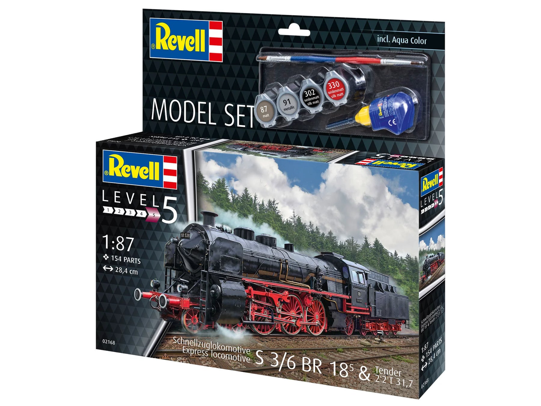 Modelová souprava rychlíkové lokomotivy S3-6 BR18 s tendrem