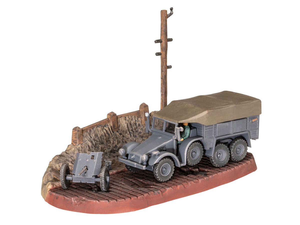 Modelset Krupp Protze KFZ 69 met 3,7 cm pak