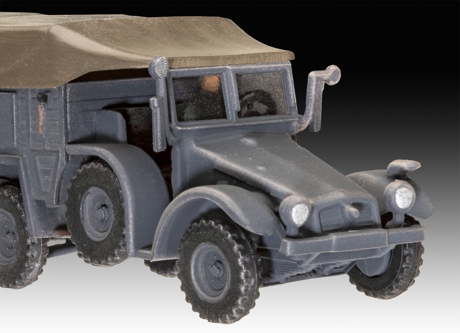 Conjunto de modelos Krupp Protze KFZ 69 con paquete de 3,7 cm