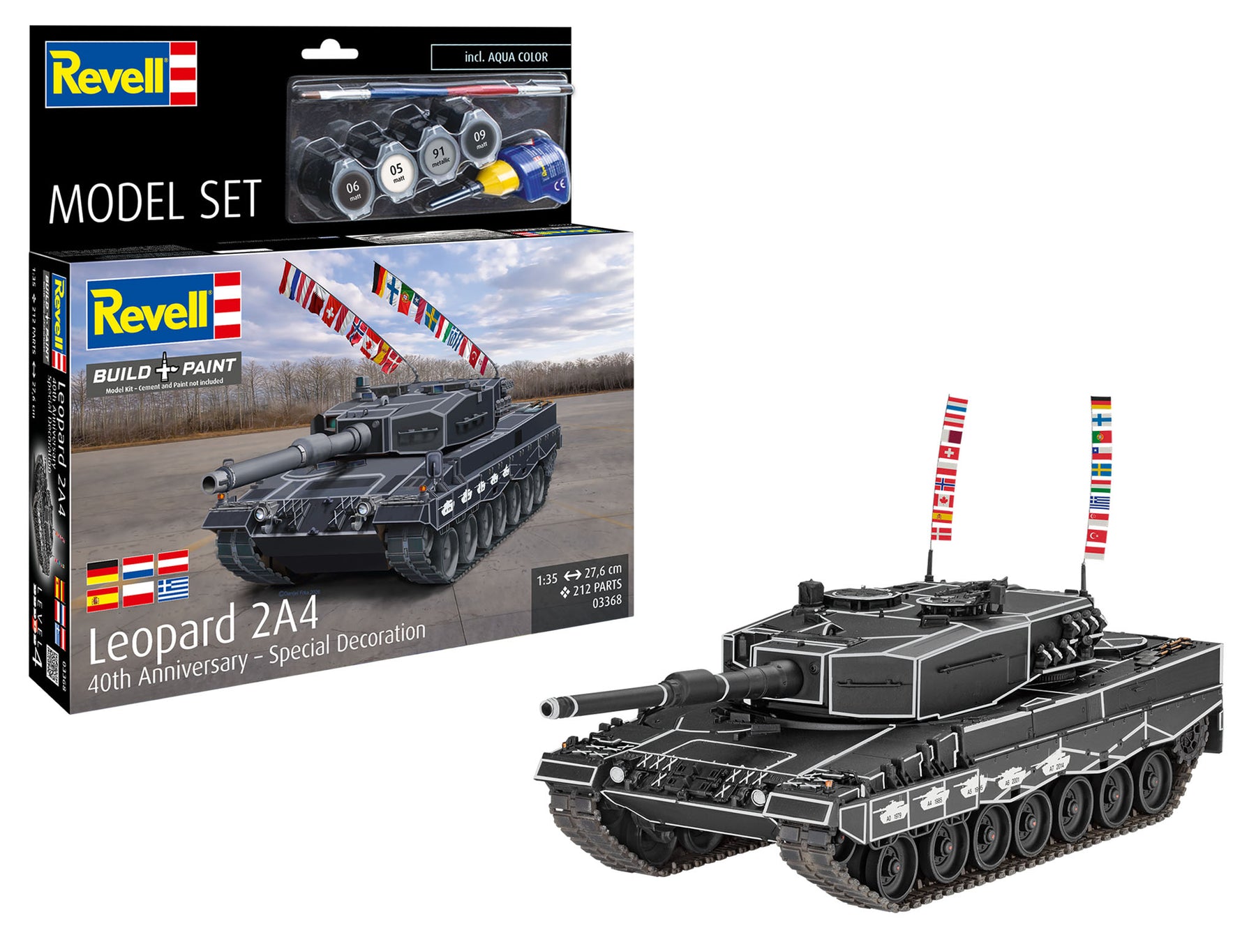 Zestaw modeli Leopard 2A4 - Specjalna dekoracja na 40-lecie