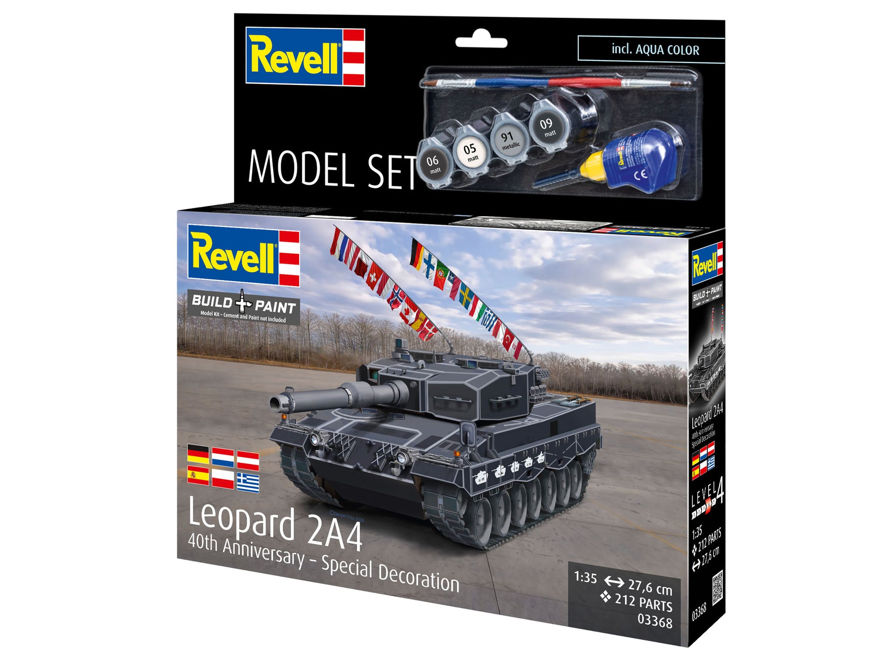 Zestaw modeli Leopard 2A4 - Specjalna dekoracja na 40-lecie