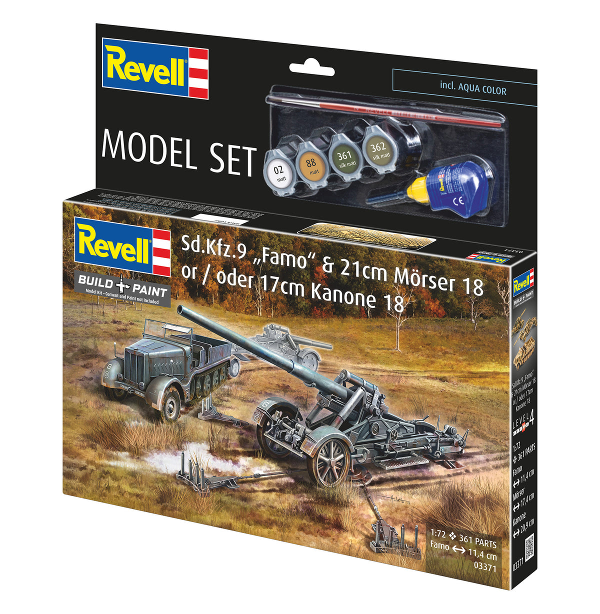 Model Set Sd.Kfz.9 "Famo" 21cm Mörser 18 or 17cm Kanone 18