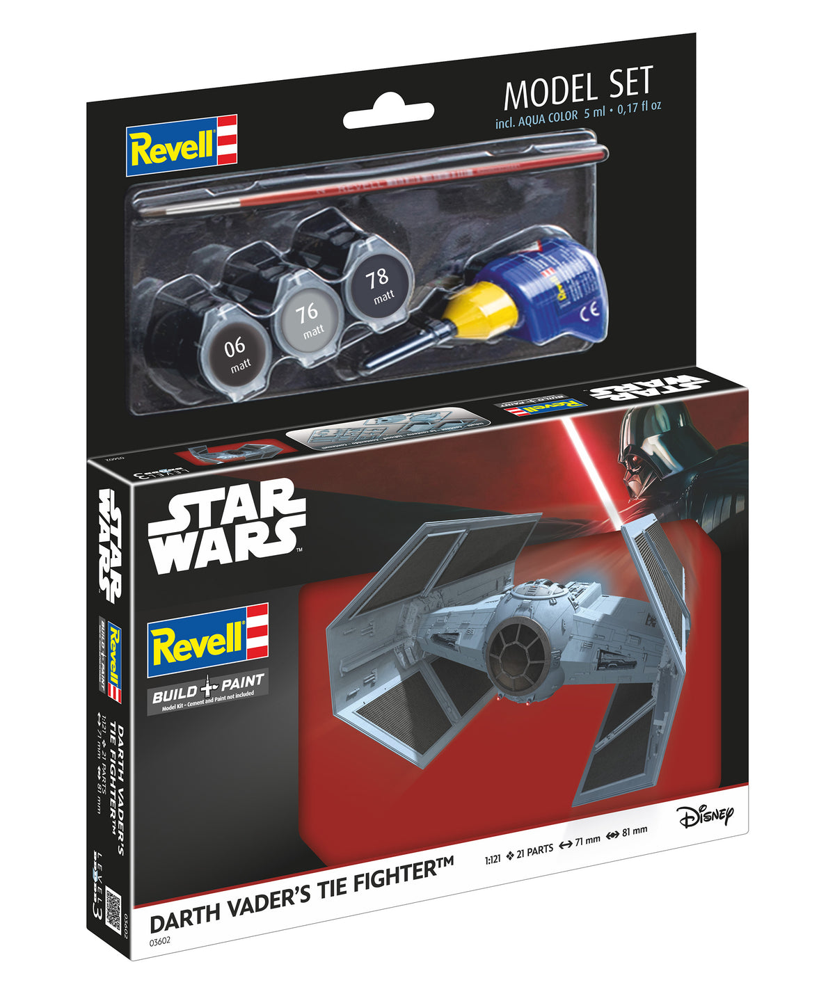 Modellkészlet Darth Vader TIE-harcosáról