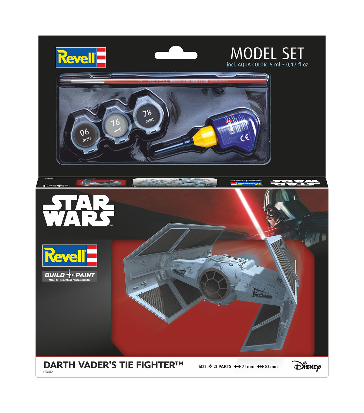 Modellkészlet Darth Vader TIE-harcosáról