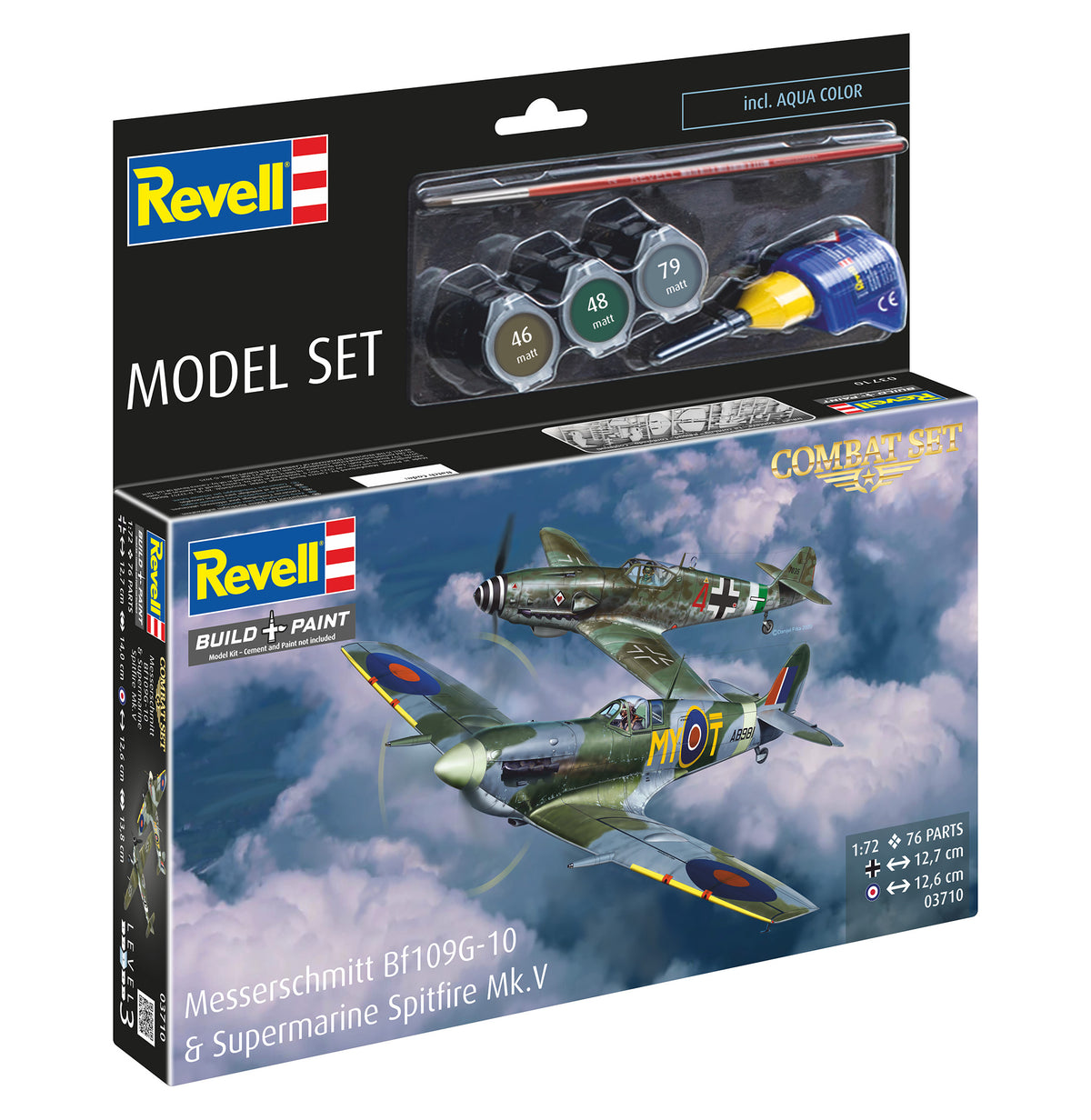 Modelset Gevechtsset Bf109G-10 & Spitfire Mk.V