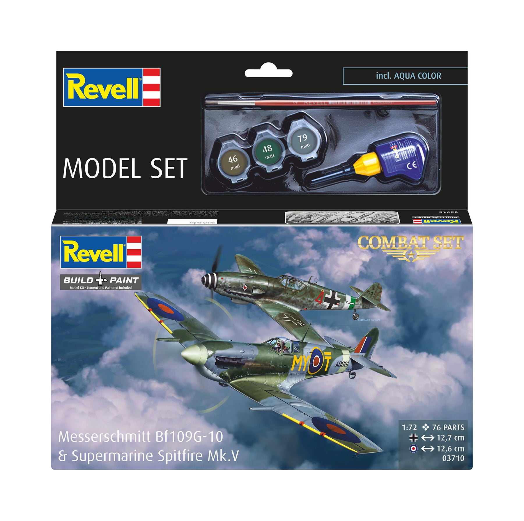 Modelset Gevechtsset Bf109G-10 & Spitfire Mk.V