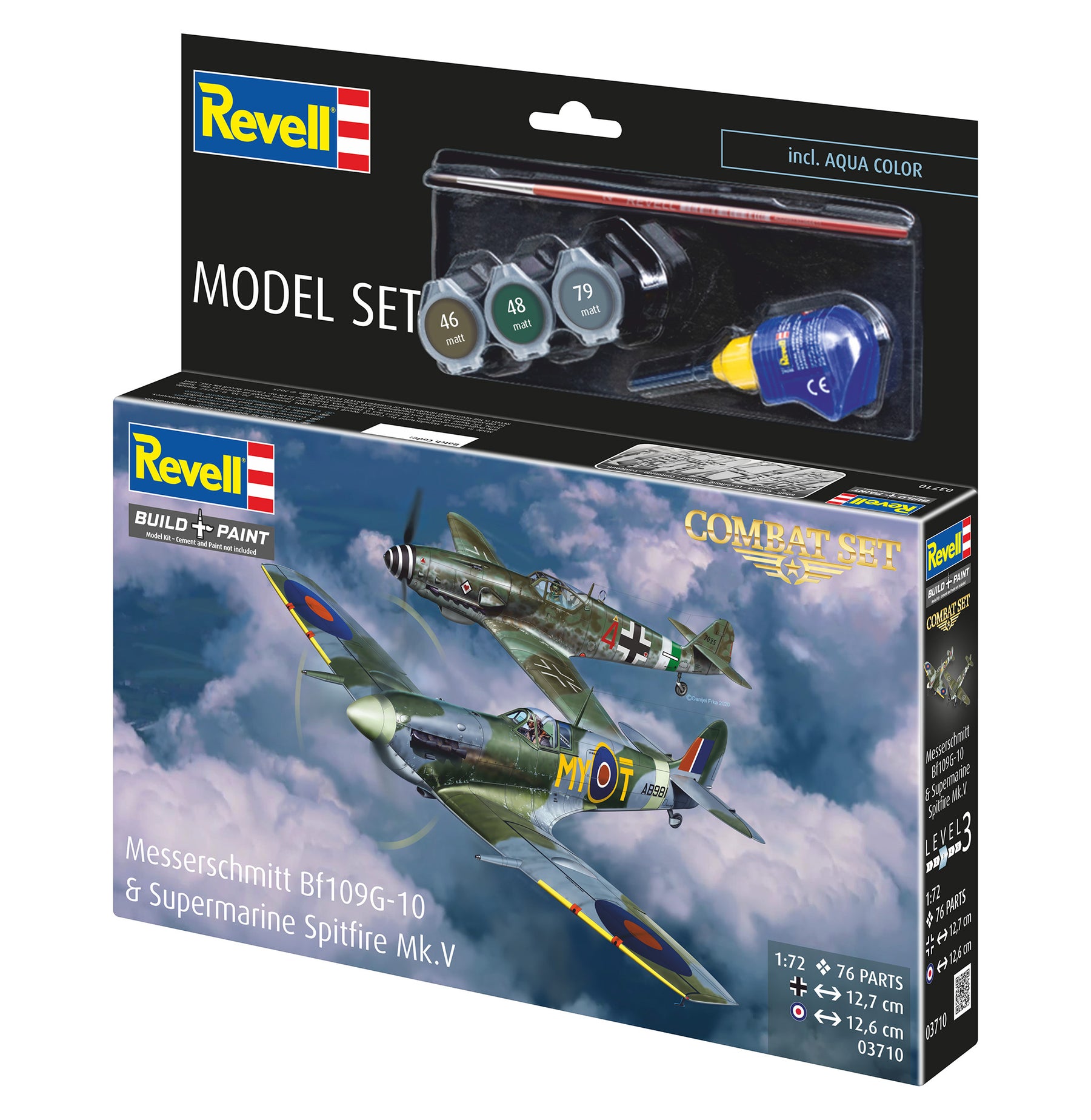 Modelset Gevechtsset Bf109G-10 & Spitfire Mk.V