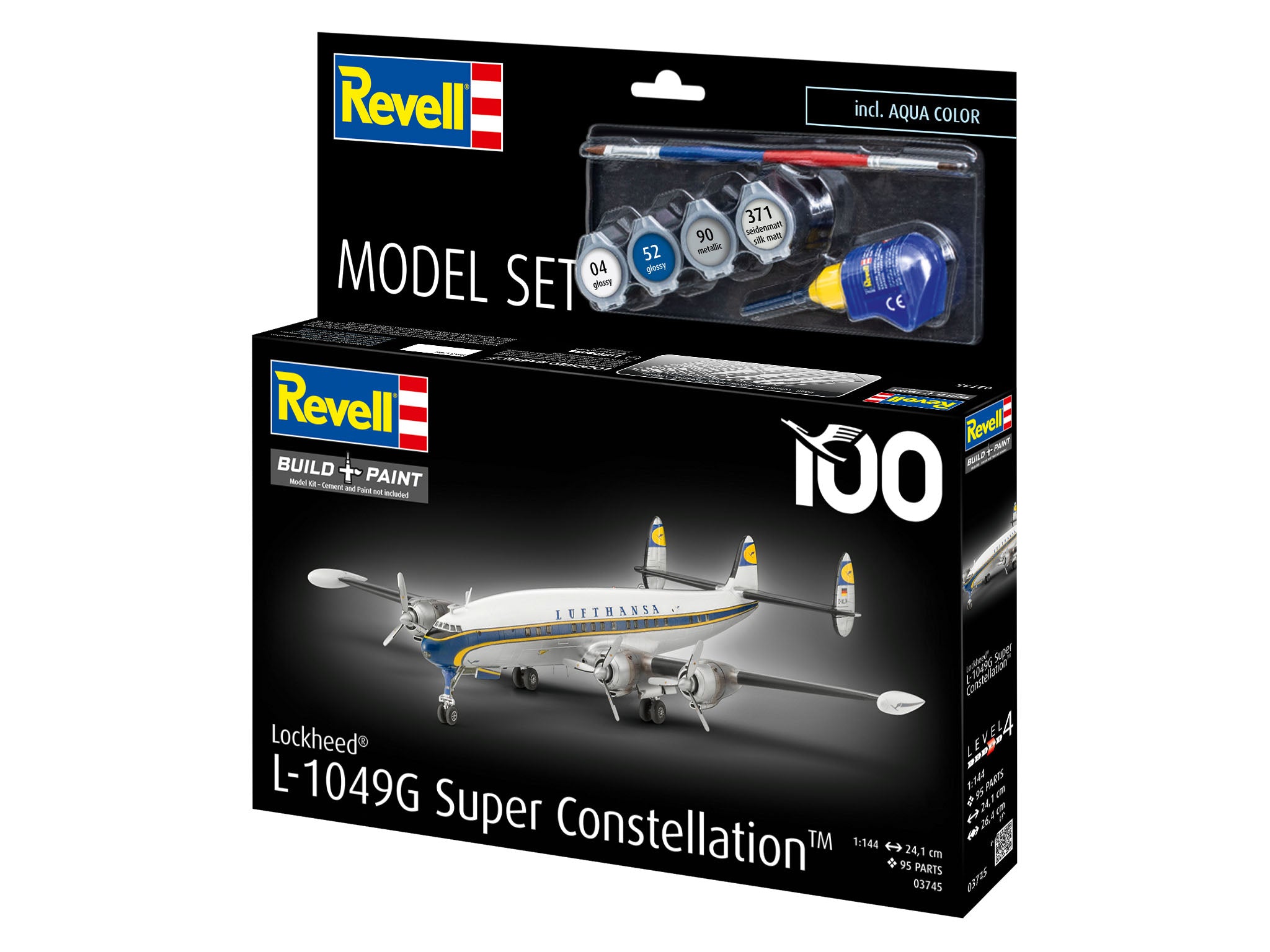 航空機・ヘリコプター Lufthansa L1049G Constellation 1:200 Model Set Super Constellation: Lufthansa legend for the 100th