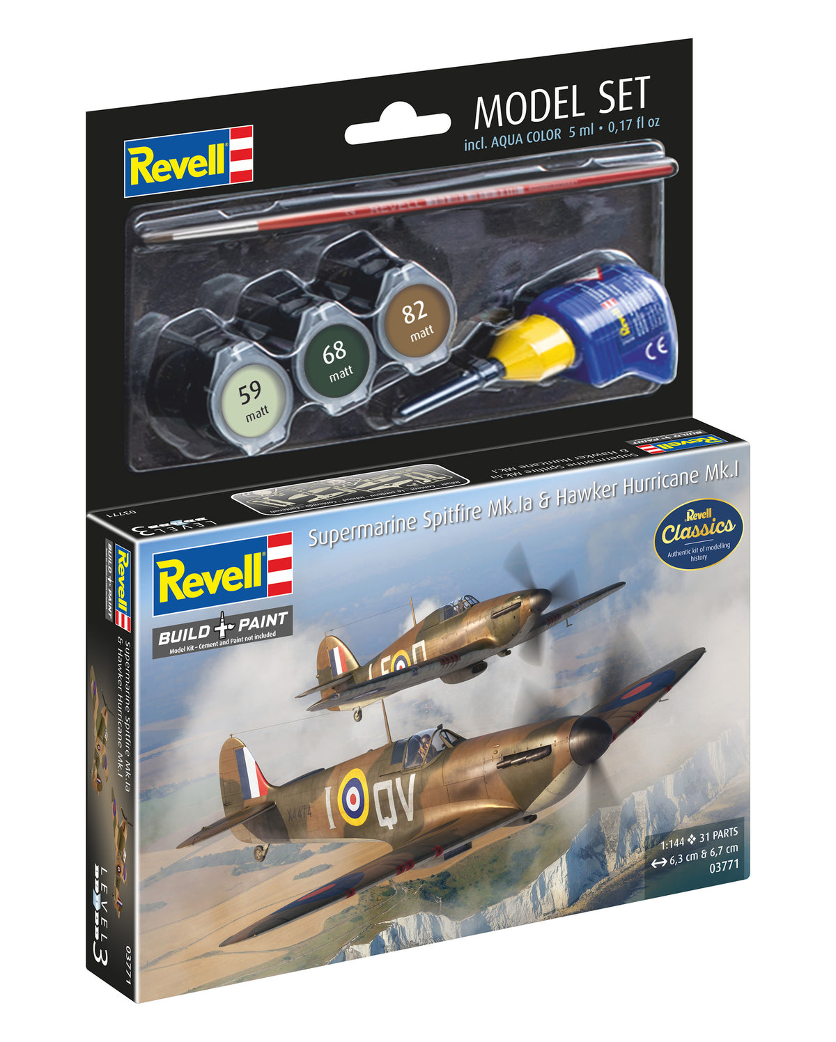 Modelset Spitfire Mk.Ia & Hurricane Mk.I