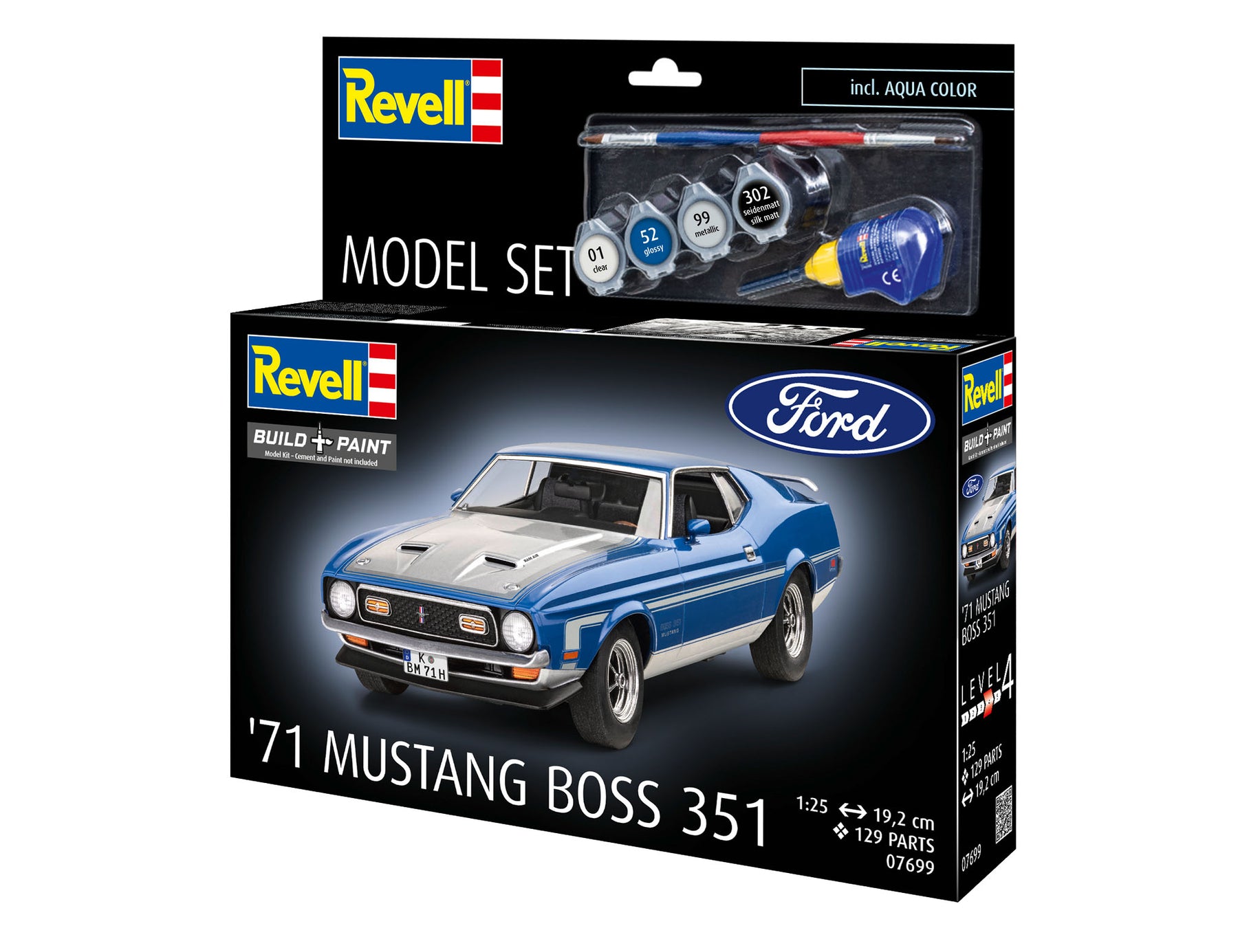 Conjunto de maquetas Ford Mustang Boss 351 '71
