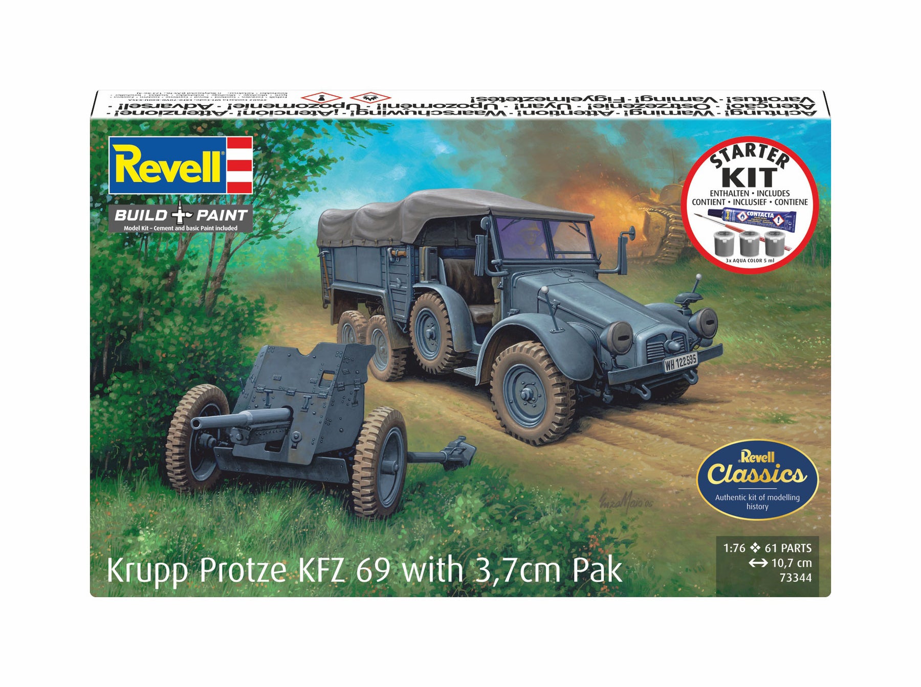 Zestaw startowy Krupp Protze KFZ 69 z pakietem 3,7 cm