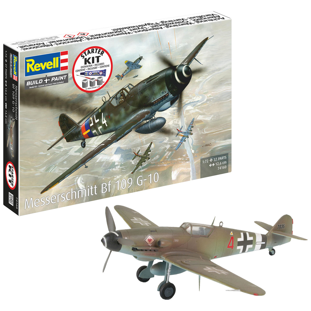 Revell 航空機プラモデル 4点セット Starter kit Messerschmitt Bf-109