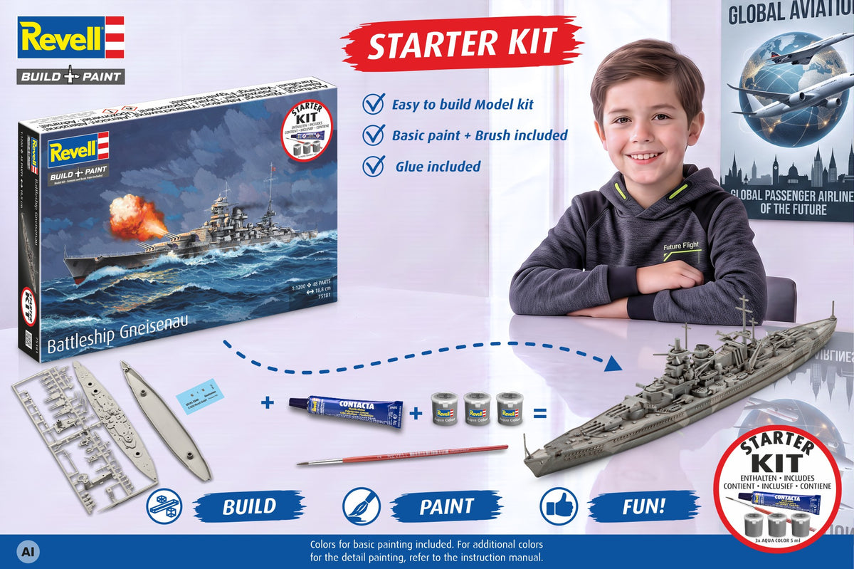 Starter Kit Bitevní loď Gneisenau