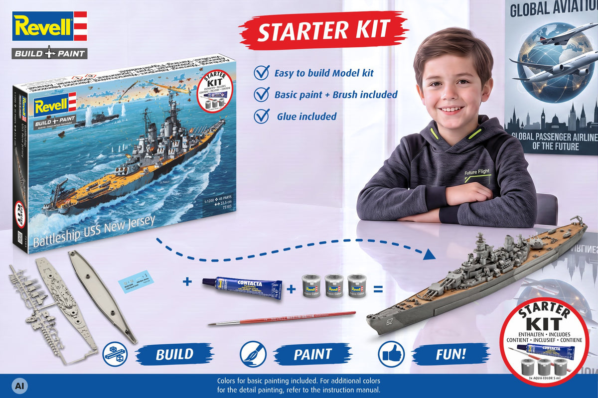 Starter Kit Bitevní loď USS New Jersey